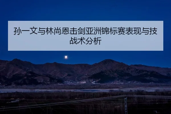 孙一文与林尚恩击剑亚洲锦标赛表现与技战术分析（qiedingjing）